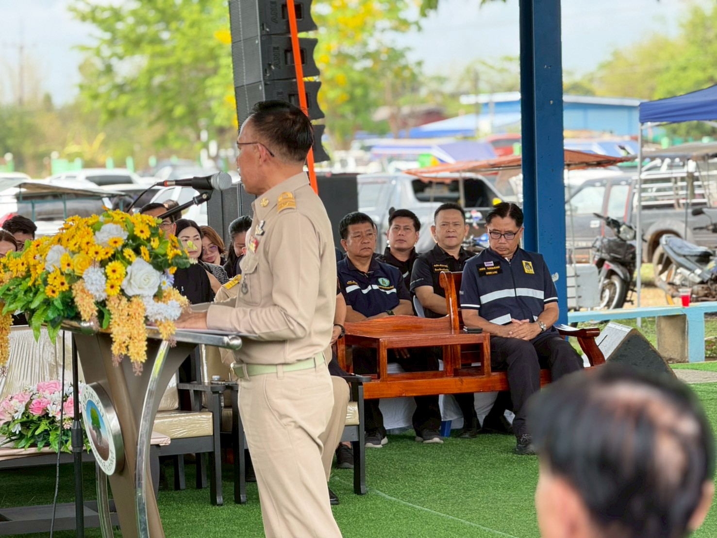 title - วันที่ 22 เมษายน 2569 นายวิทูล ประดิษฐบุญ ปฏิรูปที่ดินจังหวัดปราจีนบุรี  พร้อมด้วย เจ้าหน้าที่ ส.ป.ก.ปราจีนบุรี เข้าร่วมโครงการจังหวัดเคลื่อนที่  โครงการ 